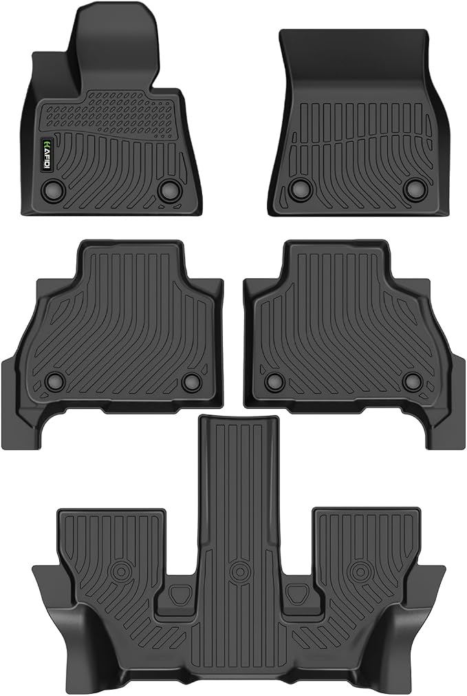 HAFIDI® Floor Mats Fit for BMW X7 2026-2019 Car Mats for BMW X7 All Weather Floor Liner (Only 6 Seats) Protection TPE Anti-Slip Automotive Accessories, Black