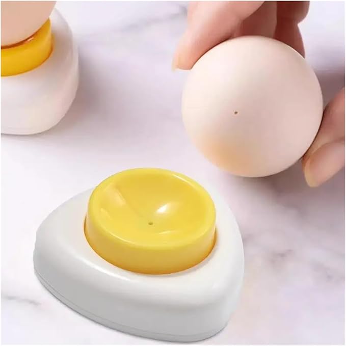 Magnetic Egg Hole Poker, Retractable Safety Lock Pin, Egg Shell Opener Piercing Tool for Hard Boiled Eggs