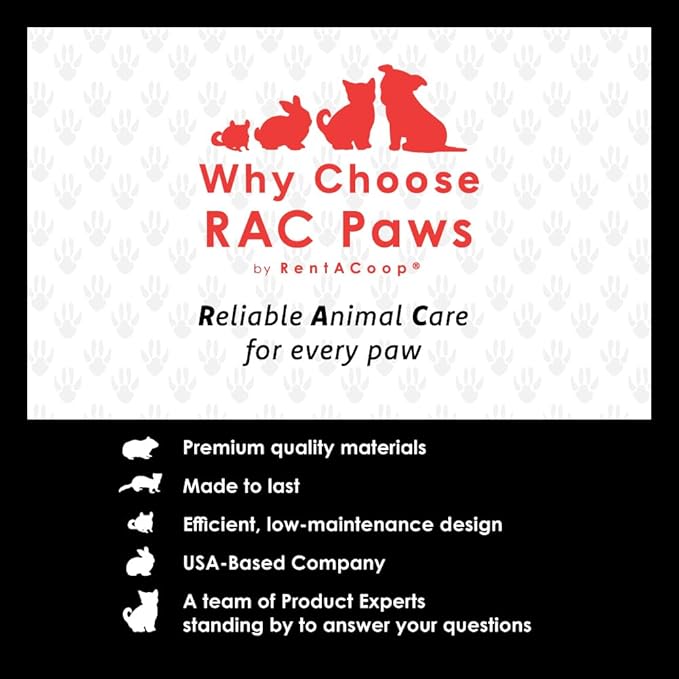 RentACoop No-Drip 32oz Small Animal Drinking Bottle with Auto-Fill Metal Cup for Small Pet/Bunny/Ferret/Hamster/Guinea Pig/Rabbit/Chinchilla/Mouse/Rat. Food Grade Plastic (Pack of 2)