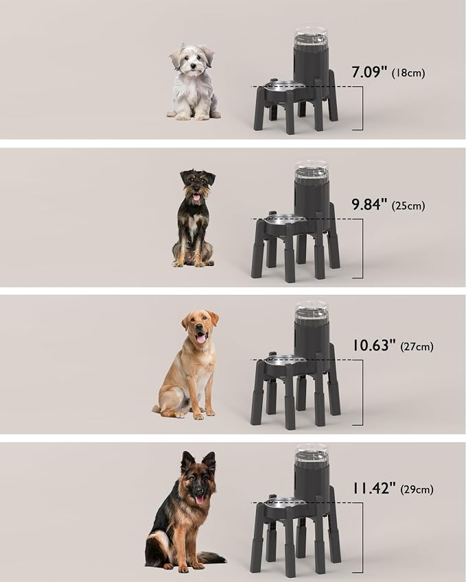 Dog Water Dispenser Stand, Pet Automatic Feeder Holder, Stand Only | Elevated Pet Water & Food Bowl for Medium Dogs, Stable and Anti-Slip Raised Bowl