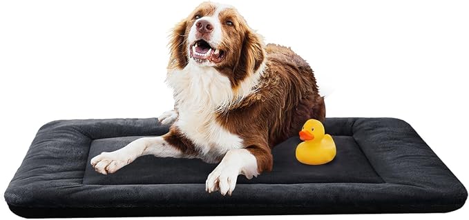 Dog Crate Pad Washable Dog Bed for Crate Large Cozy Mat 48-Inch Dark Gray | Ultra Soft Kennel Pad,Anti-Slip Bottom,Fits for Most Metal Crates,Comfortable Sleeping Pet Mat