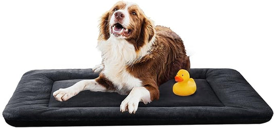 Dog Crate Pad Washable Dog Bed for Crate Large Cozy Mat 48-Inch Dark Gray | Ultra Soft Kennel Pad,Anti-Slip Bottom,Fits for Most Metal Crates,Comfortable Sleeping Pet Mat
