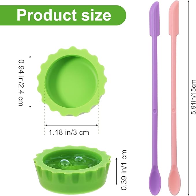 9 Pcs Crested Gecko Food and Water Bowl Small Reptile Food Dish Reusable Silicone Reptile Feeding Cup Gecko Feeder Corner Water Bowl Habitat Tank Starter Accessories for Hermit Crab Tarantula Isopods