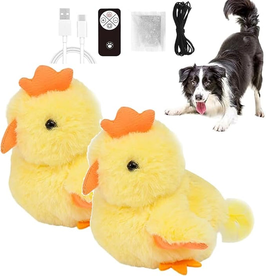 Flying Bat Dog Toy, 2026 New Flying Bat Toy for Dogs, Flapping Wings Interactive Pet Toy with Chirping Engages Cats and Dogs, Detachable USB Rechargeable, Hanging and Ground Play ，Chick：2PCS