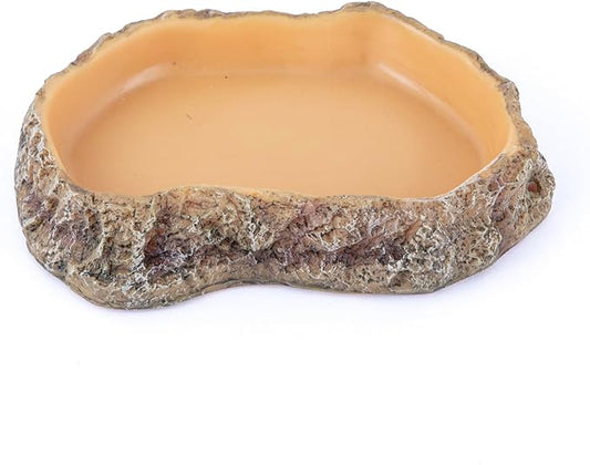 Reptile Food Dish, Terrarium Water Bowl, Feeding Bowl for Reptile Amphibian Pets