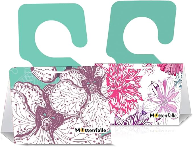 Mottenfalle Clothes Moth Traps, 6-Pack – Premium Non-Toxic Pheromone Traps for Closets, Wool Clothing, Carpets & Home Fabrics, Odorless & Eco-Friendly Protection (with Hook)