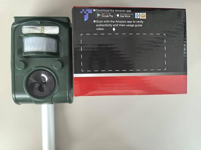 Solar Ultrasonic Animal Repellent Outdoor Waterproof, Upgraded Deer Repellent with Motion Detection, Cat Repellent Raccoon Repellent Squirrel Repellent for Yard