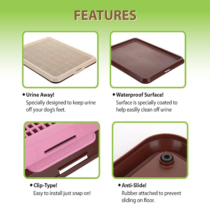 BANU Puppy Pee Pad Holder Indoor Outdoor Dog Potty Toilet Training Tray 20" x 16" for Small and Medium Dogs (Ivory) | Dog Pee Pad Tray, Puppy Training Pad Tray, Indoor Outdoor, Small dogs Medium Dogs Puppy Training Pad Holder