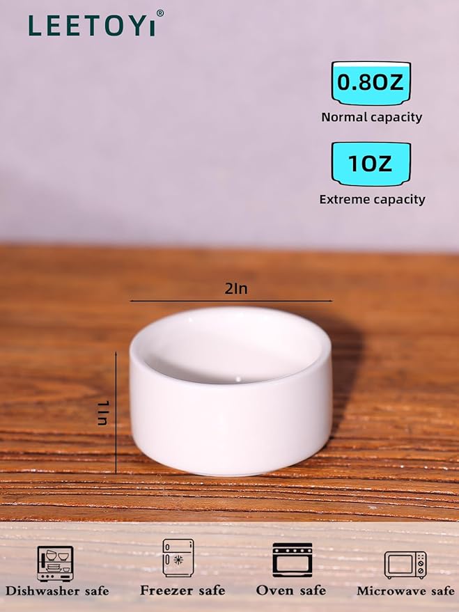 6 Pcs Spider Micro Ceramic Water Bowl, Mini Pet Dish for Spider Tarantula Scorpion Millipede Hermit Crab Tiny Reptile (1 oz)