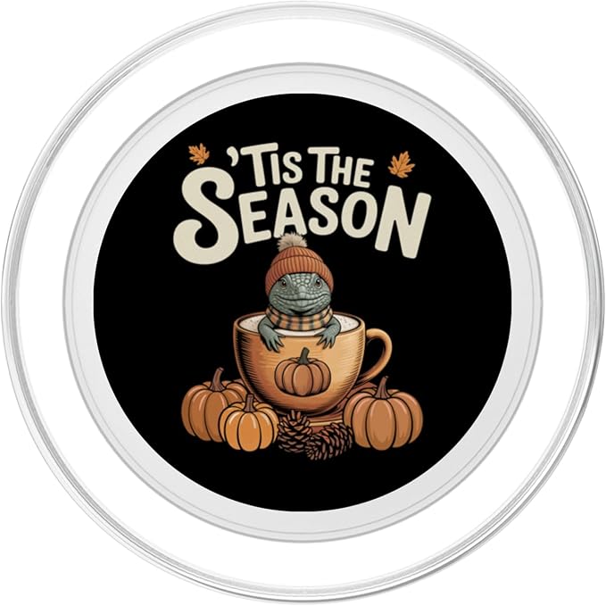Tis The Season Uromastyx Fall Coffee Autumn Pumpkin Spice PopSockets PopGrip for MagSafe
