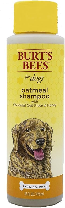 Burt’s Bees for Pets Oatmeal Dog Shampoo with Honey, Soothing Dog Shampoo for Itchy and Sensitive Skin, pH Balanced Formula That Gently Cleans and Moisturizes Dog Coats, 16 Fl Oz