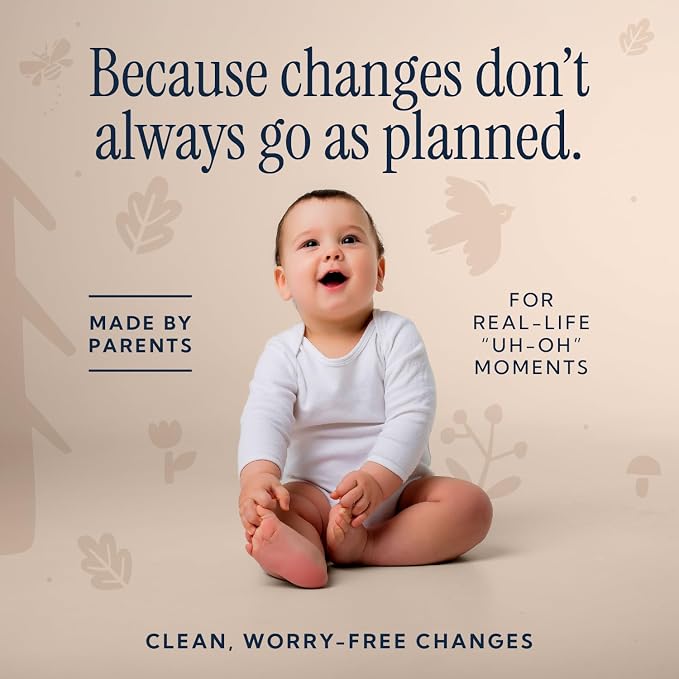 Peekapoo Disposable Baby Changing Pad Liners - Original Brand - 100 Pack | Super Soft, Waterproof, Ultra Absorbent, Fragrance-Free, No Dyes, 24 x 18 Inch, Portable, Travel-Friendly, BPA & PFAS Free