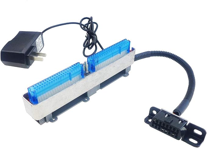 LS Gen 3 ECM Engine Programming Control Module Reader Diagnostic PCM Bench | Harness w/Power Supply, Fit for GM Chevy all Blue/Red & Blue/Green 1999-2007, OBD2 Port, 18 Gauge, 12 Volt