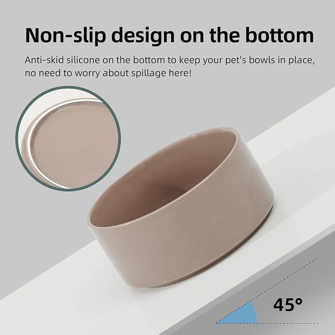 Havniva 7.3inch Ceramic Dog Bowls Dog Food Bowl for Medium Breed Dog Food and Water Bowl Non-Slip Dog Dish Large Capacity Feeding Pet Water Bowl