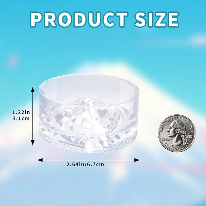 Jumping Spider Enclosure Accessories, 2 Pack Glass Feeding Dish for Food and Water, Little Food Bowl for Jumping Spider, Tarantula, Beetle and Other Small Pets