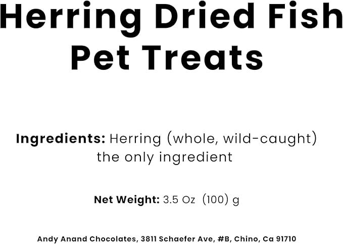 Gluten Free Herring Dried Fish Pet Treats Pure Wild-Caught & Single Ingredient Snack Healthy Dog Treats, Made in Alaska Just The Rich in Protein Fish & Nothing Else (3.5 Oz Bag)