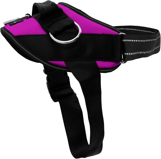 ShawnCo Essential Dog Harness, No-Pull Pet Vest (Orchid,L) | 3 Leash Clips, Easy On, No-Choke, Reflective, Adjustable Fit, Padded Comfort, Control Handle, For Small, Medium & Large Dogs