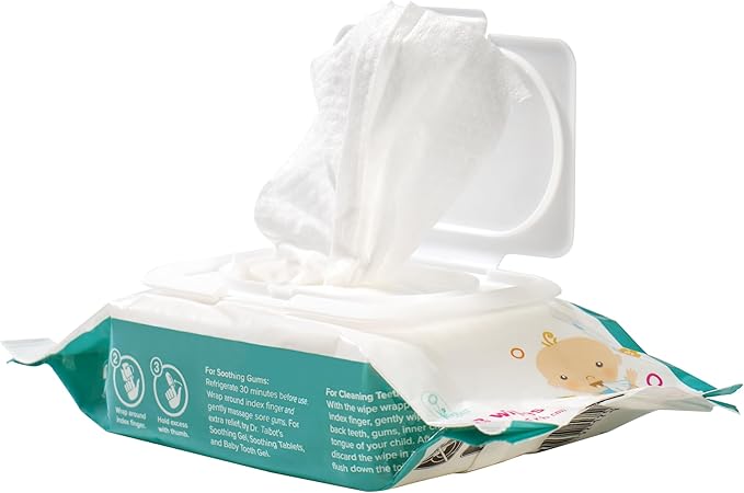 Dr. Talbot's Baby Tooth and Gum Wipes Naturally Inspired With Citroganix, 2-pack, 96 count