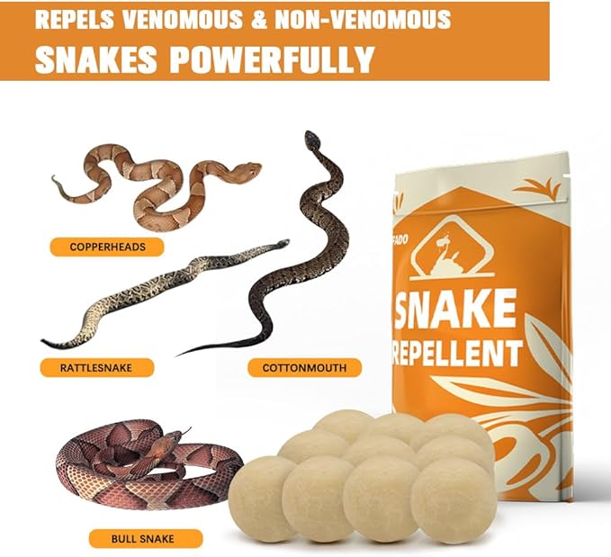 Snake Repellent for Yard Powerful, Keep Away Outdoors, Outdoors Pet Safe, Outdoor Repellant Home, Out Effectively- 10 Pack 45TRR