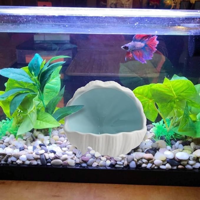 RUIAN Fish Tank Decor & Hamster House - Multipurpose Aquarium Ornament, Storage & Pet Habitat - Ideal for Aquascaping, Small Pets & Craft Projects (Blue)