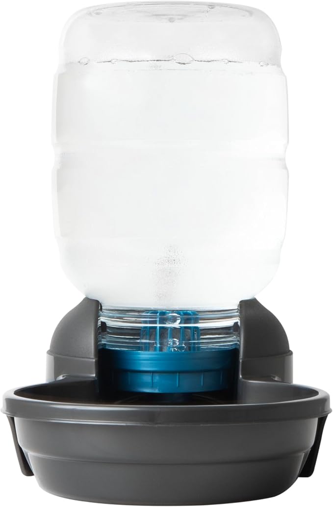 Petmate Replendish Gravity Automatic Dog Water Dispenser Pet Waterer and Pet Feeder Set with Microban Protection Base, 100% BPA Free, Wide Mouth Bowl - 2.5 Gallon Water, 10 lb Food