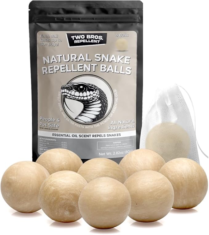 Snake Repellent Outdoor, Natural Snake Repellent for Yard Powerful Pet Safe, Keep Snakes Out of Your Yard, Backyard Snake Deterrent, Snakes Away Repellant- 8P