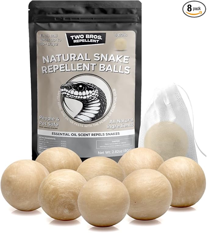 Snake Repellent Outdoor, Natural Snake Repellent for Yard Powerful Pet Safe, Keep Snakes Out of Your Yard, Backyard Snake Deterrent, Snakes Away Repellant- 8P