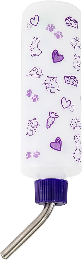 Lixit® Original Super Seal Classic Water Bottle for Rabbits, Cats, Ferrets, Hamsters, Guinea Pigs, Gerbils and Other Small Animals - Made in USA (Frosted (Pack of 2), 8 Ounce)