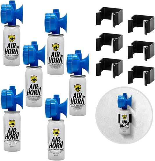 Guard Dog Security Air Horn for Safety, Loud Blow Horn, Hand Held Mini Air Horn, Fog and Boat Horn for Marine, Football Games, Sporting Events and Outdoor Alarms, Powerful 1-Mile Sound Blast 1.4 oz