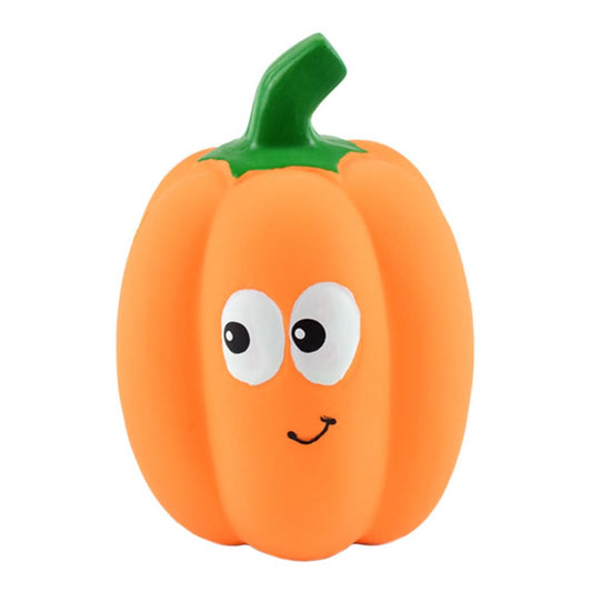 balacoo Squeaky Dog Toys - Latex Pumpkin Dog Toys for Small Dogs Halloween Dog Toys Puppy Chew Ball with Squeaker Dog Grinding Teeth Toy Pet Interactive Play