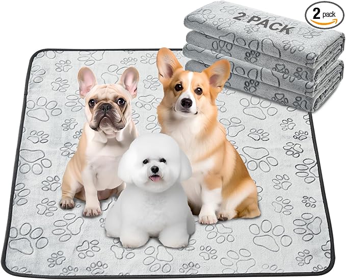 Reusable Puppy Pads, Washable Pee Pads, Leakproof 36"x 41" 2 Pack | High Absorbency Dog Training Pads, Wee Wee Pads With Waterproof Non-Slip Base For Indoor Potty, Crates, Playpen & Senior Dogs