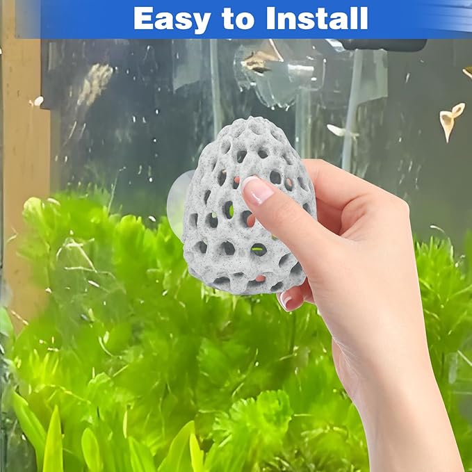 HINGTAI Shrimp Dome Hide Betta Habitat Fish Tank Tunnel with Suction Cup Aquarium Fish Cave Hideout Ornament Accessories for Shrimp Guppy Hiding Resting White