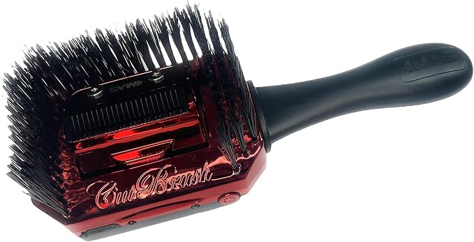 4MAS Self-Grooming CutBrush (Black and Red) Mod 3 with 5 Comb Attachments and Charging Cable