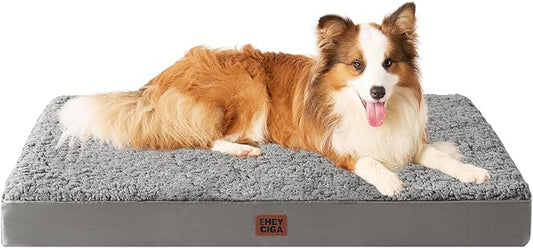 EHEYCIGA Orthopedic Dog Bed Extra Large with Removable Washable Cover, 41IN | Egg Crate Foam Support, Durable Oxford fabric, Non-Slip Bottom, Machine Washable, Soft Waterproof Plush Pet Bed Mat For Crate