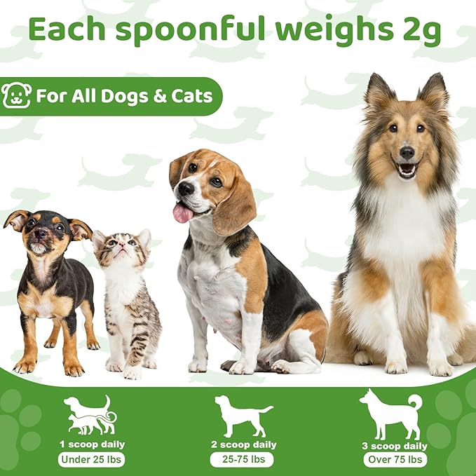 Dog Dental Powder, Dog Teeth Cleaning Powder and Cat Breath Freshener, Reduces Plaque & Bad Breath Off Pet Dental Care Supplies Tartar Remover for Dogs & Cats(150g)