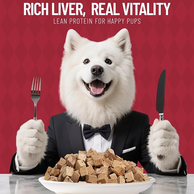 Just Try 8.82 oz Freeze-Dried Beef Liver for Dogs – Single Ingredient Dog Treats, High Protein, Grain-Free, Rich in Iron & Vitamin A,Healthy Training Treats