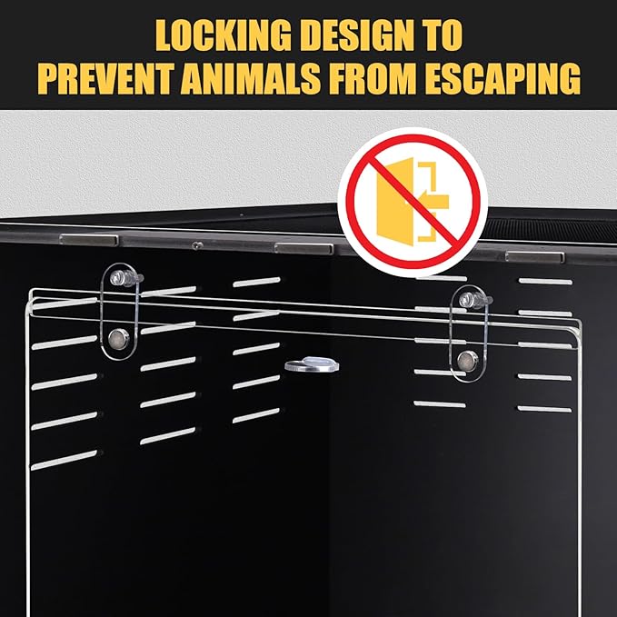 10 Gallon Reptile Tank – Reptile Enclosure for Leopard Geckos, Snakes & Bearded Dragons – Lizard Tank, Hermit Crab & Gecko Habitat
