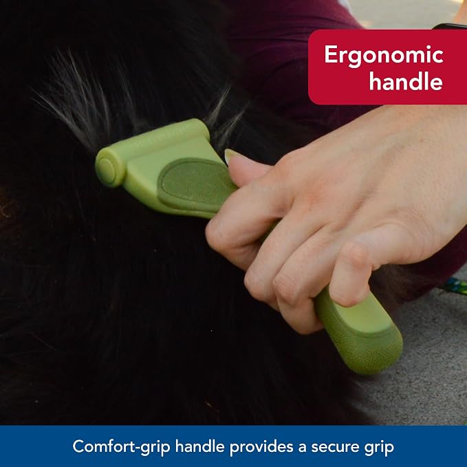 Coastal Pet Safari Shed Magic De-Shedding Tool - Long Hair Grooming Brush With Metal Comb for Cats
