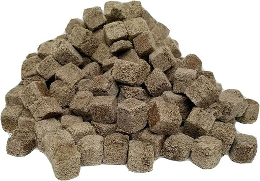 Aquatic Foods Inc. Freeze Dried Tubifex Worm Cubes 100% Tubifex Worms for All Tropical Fish, Marine Fish, Land & Aquatic Turtles Premium Freeze Dried Tropical Fish Foods. 5oz Bag