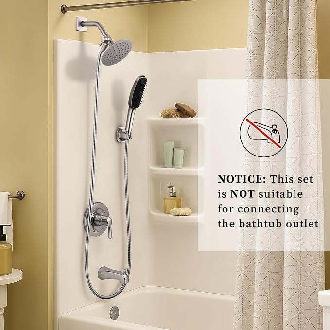 G-Promise 3 Mode Dog Shower Attachment with Pause Mode | High Pressure, Built-In Brush for Wash & Groom, Extra Long Hose, Easy Install, for Indoor & Outdoor Use