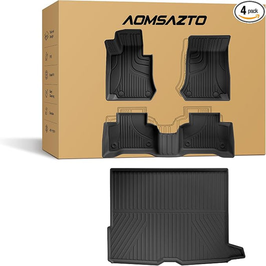 Floor Mats for Mercedes-Benz GLC 300 2016-2022 (Not for Coupe) | Custom Fit All Weather Rubber Floor Liners & Cargo Liner Set, Black