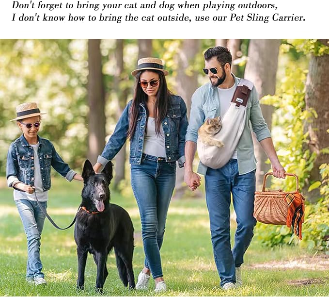 Wakytu Dog Sling Carrier for Small Dogs,Front Dog Carrier | with Adjustable Strap,Hands Free Pet Bag for Chest - Suitable for Puppy, Small Dogs, and Cats for Outdoor Travel,15 lbs