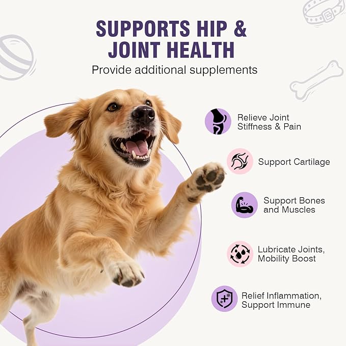 Glucosamine for Dogs 200pcs Joint Support Supplement Dog Hip and Joint Chondroitin Chews Treats with MSM Dog Joint Pain Relief Mobility Supplements Bacon Flavor Fit All Large Small Medium Breed