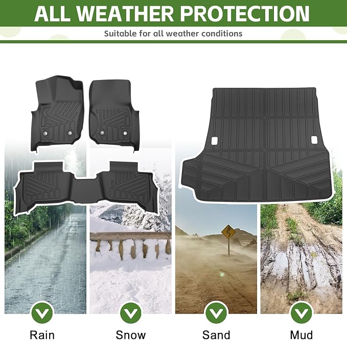 Cargo Liners for 2025 2026 Toyota 4Runner 5 Seats Gas, Rear Trunk Mat with Floor Liners All Weather Cargo Mats Protector Accessories(Not for Hybrid EV&i-Force MAX)