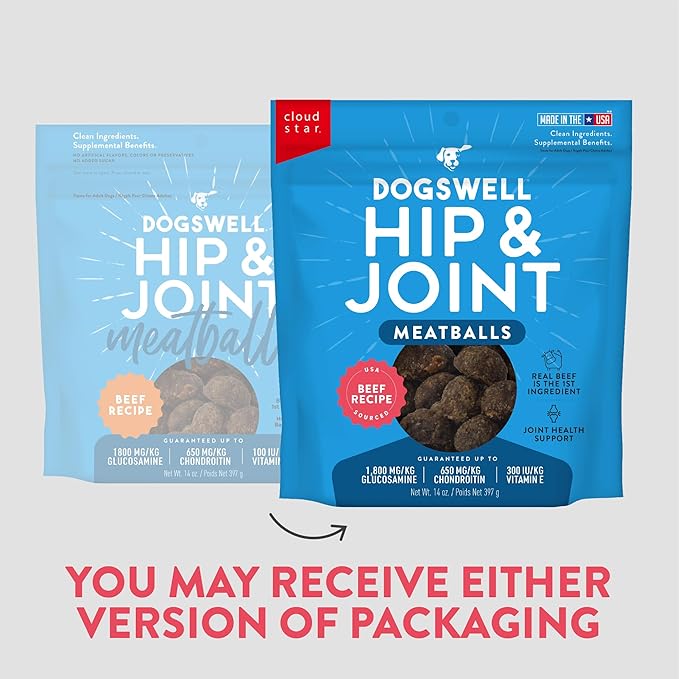 Dogswell Hip & Joint Beef Recipe Meatballs, 14 oz.