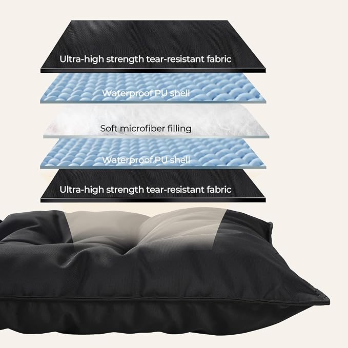 Chew Proof Indestructible Dog Bed,Medium (22"x35") | Durable,for Aggressive Chewers,Tough,chew resistant, non chewable,Machine Washable & Waterproof,Indoor Outdoor