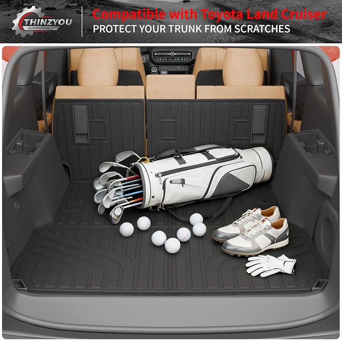 Trunk Mat Compatible with 2024 2025 2026 Toyota Land Cruiser/Lexus GX550 Overtrail 5 Seats Cargo Mat Cargo Liner Trunk Liner Back Seat Cover Land Cruiser Accessories (Trunk Mat+Backrest Mats)