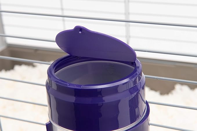Lixit® Lever Valve Top Fill No Drip Water Bottles for Rabbits, Chinchillas, Ferrets, Guinea Pigs and Adult Rats (Purple (Pack of 1), 32 Ounce)