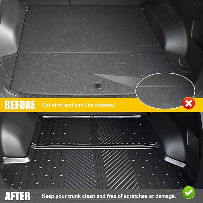 Rear Cargo Mat for 2022-2025 Hyundai Tucson (Fit with Optional Bose Premium Audio System Only) All Weather Trunk Mat Cargo Liner for Hyundai Tucson Black(Not fit PHEV or N Line)