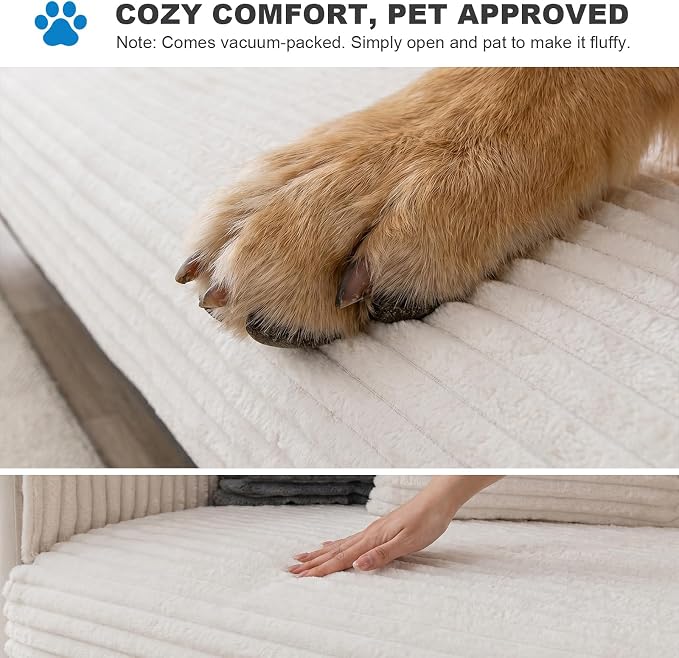 FUANGUI Waterproof Couch Cover for Dogs, Washable Pet Couch Covers for Sofa | Soft Cat Dog Bed Cover Non-Slip Couch Covers for 4 Seat Cushion Couch Sofa Pet Friendly